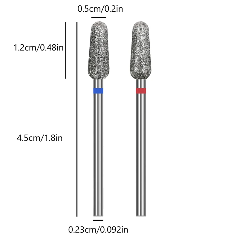 1 Pz Punte da trapano per unghie di sicurezza Punta da trapano in carburo di tungsteno Dispositivo per la rimozione delle cuticole per la lima per unghie elettrica Strumenti per la pulizia delle cuticole