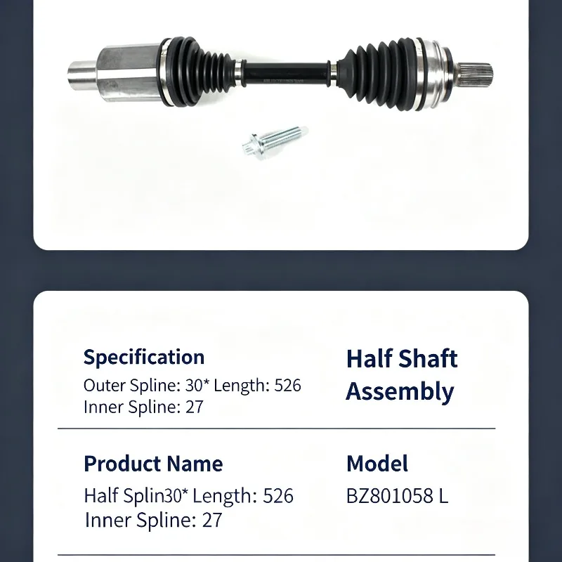 New Joint Drive Shaft Axle Assembly Compatible with  Mercedes-Benz GLC W253 4WD Front Left Side Half Shaft - view 6