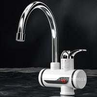 Electric Instant Heating Faucet 3000W Tankless Water Heater for Adjustable Bathroom Temperature Fast Kitchen Tap Digital Heating