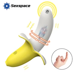 Dildo Banana vibratore medico morbido silicone stimolazione del capezzolo del clitoride massaggiatore anale vaginale G spot masturbazione giocattolo del sesso femminile