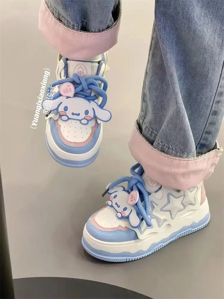 Sanrio Jade Dog Bread Shoes Women's Niche National Trend Fashion Versatile Star Shoes Hong Kong Style Thick-soled Shoes