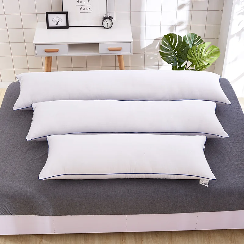 Fluffy White 1pc Full Body Pillow Insert Firm Large Core Home Soft Filling Cushion Lengthen Pillows Quilted Sleeping Cushions