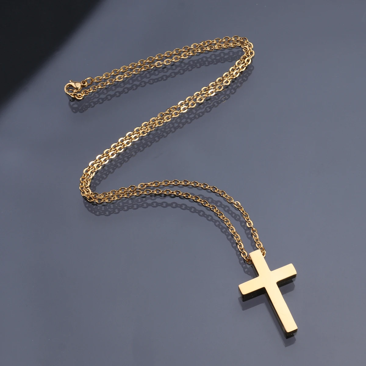 

Necklaces Pendant Catholic Jewelry Crucifix Cross Titannium Steel Couple Lovers