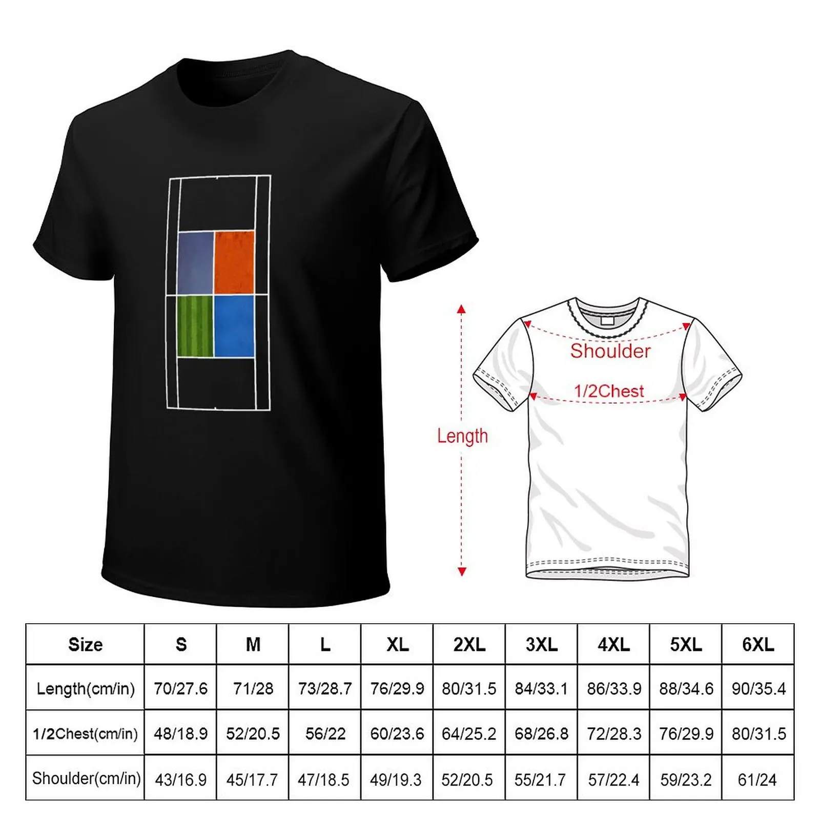 Tennis Grand Slams T-Shirt Fashion Graphic Tee for Men
