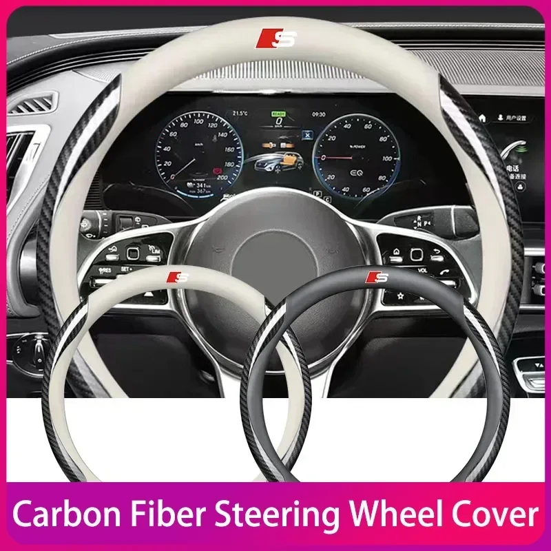 

Universal Car Steering Wheel Covers Anti-Slip Interior Accessories For Audi sline TT Q2 Q3 Q5 Q7 Q8 A3 A4 R8 B5 B6 B7 B8 C5 C6