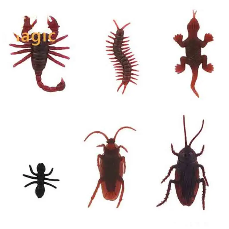 

10pcs Simulation Cockroach Scorpion Ant Centipede Gecko (Fake) Magic Tricks Close Up Street Bar Props Magic Fool Toy Funny