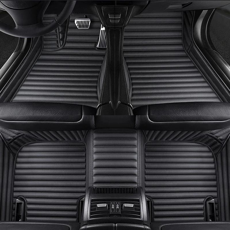 Custom Stripe Car Floor Mats for BMW X5 F15 2013 2014 2015 2016 2017 2018 Year Auto Interior Details Car Accessories Carpet