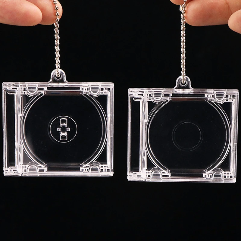 

1pcs Blank Mini CD Case Keychain For DIY Keychains Backpack Hanging Decor Chain/Clip