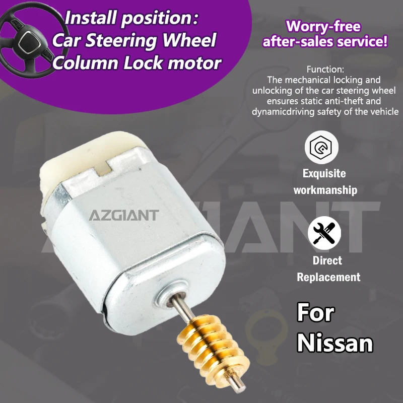 

AZGIANT For Nissan Sunny Almera Versa N18 2020-2026/Kicks P15 2017-2025 Car Steering Column Lock motor Anti theft protection
