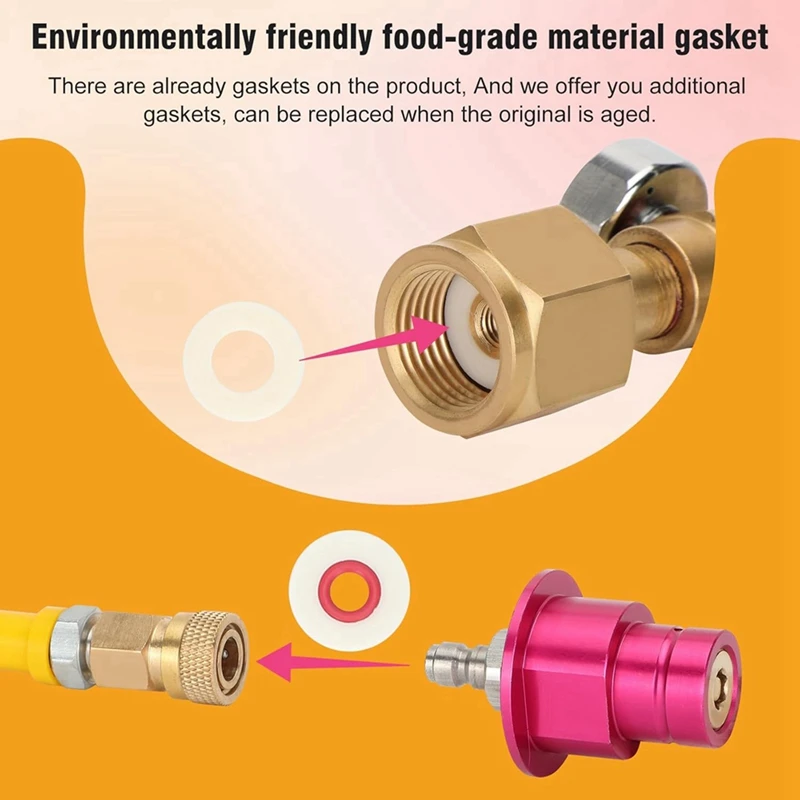 Adapter do sody Co2 Szybkozłącze Adapter Wąż do Terra DUO Art Gaia Aqua Fizz Series (60 cali) do zaworu CGA320