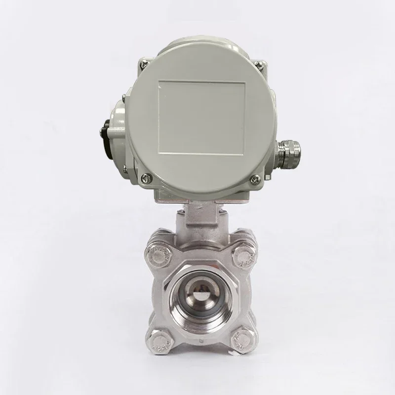 2 way 24Vdc 3-Piece Stainless Steel Ball Valves full port NPT thread Motorized  Electric Actuator