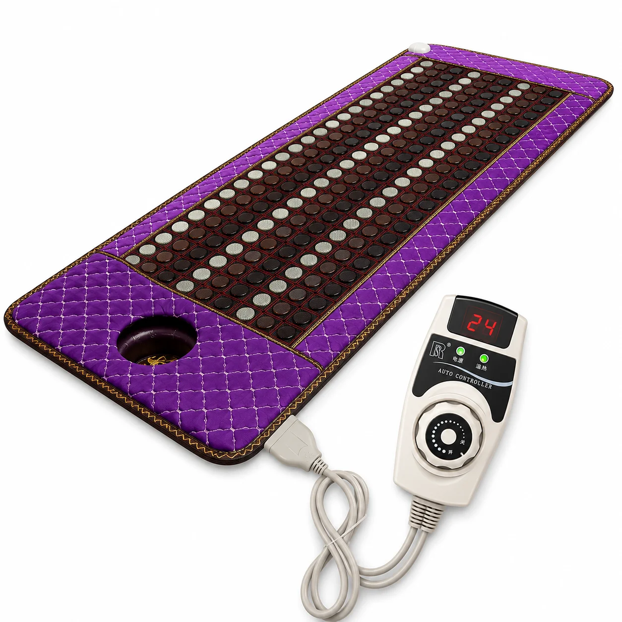 Far Infrared Heating Pads Natural Tourmaline Mattress Germanium Stone Heating Mat for Back Pain Relief Beauty Salon Mattresses