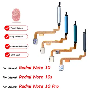 Bilashmart Home Button FingerPrint Touch ID Sensor Flex Cable Ribbon Replacement Parts Xiaomi Redmi Note 10 Pro Note 10 5G Note 10s