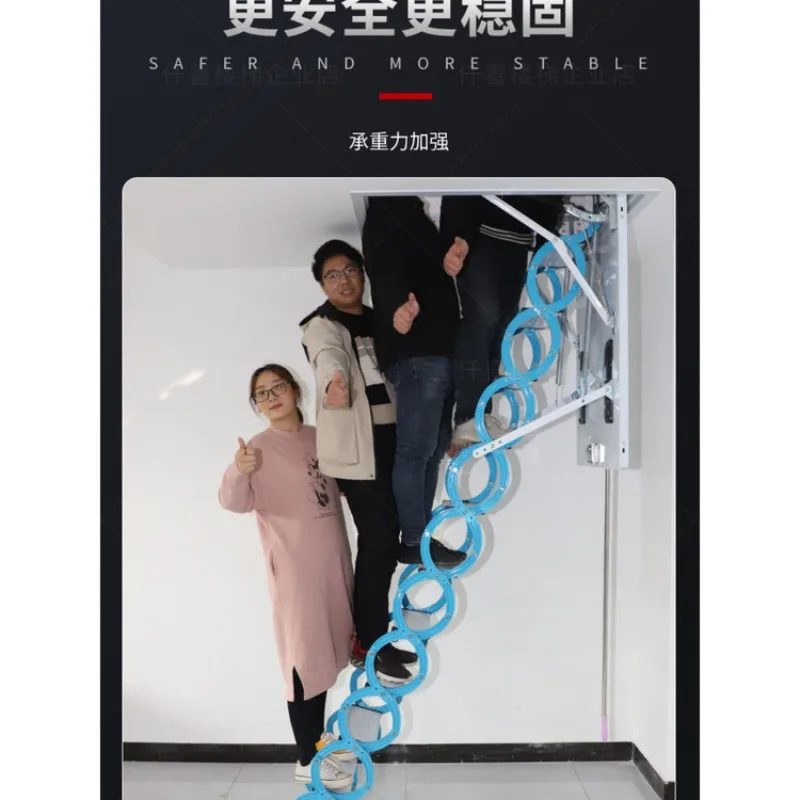 Attic telescopic stairs household indoor lift folding hidden duplex villa custom invisible loft ladder electric