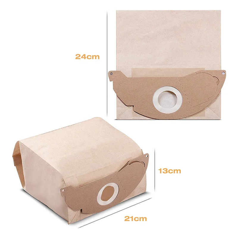 A97G 20Pcs Vaccuum Filter Dust Bag Colletion Trash Bag 6.904-322.0 Vacuum Bags For Karcher A2004 WD2 Vacuum Cleaner Parts