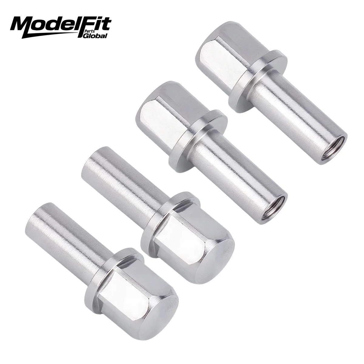 4PCS Stainless Steel 12/15/17/20/25mm Hex Wheel Hub Adapter Extension Column Nut For 1/10 RC Crawler Car Axial SCX10 Parts