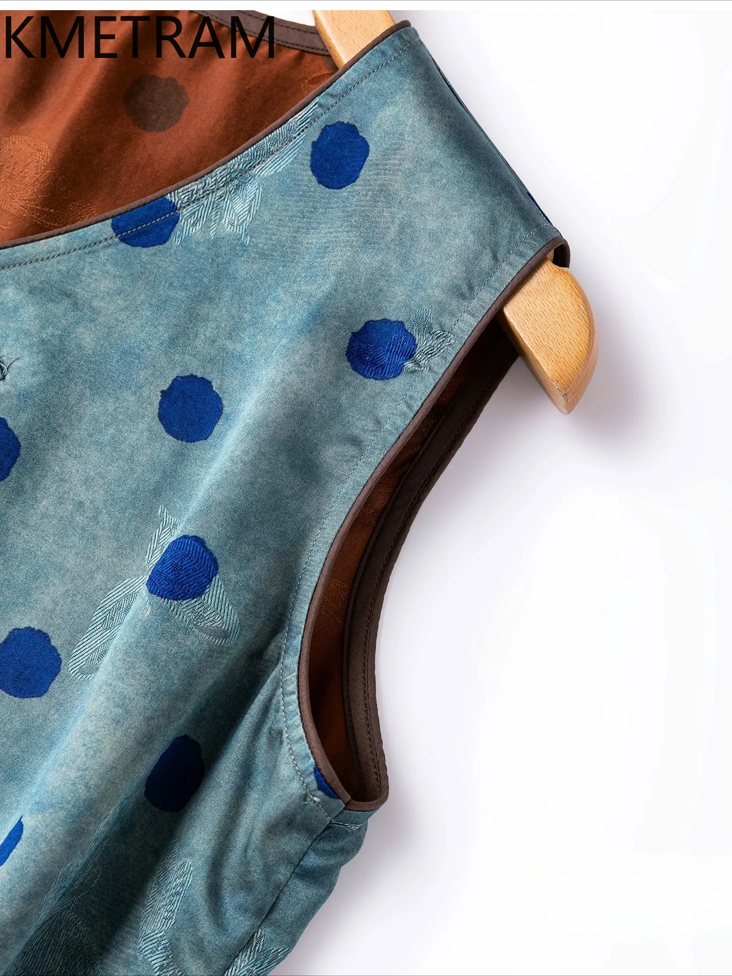 KMETRAM 24MM Xiangyun Sha Women's Tanks 100% Real Mulberry Silk Vest New Chinese Style Summer Tops for Woman Clothing 2026 майка