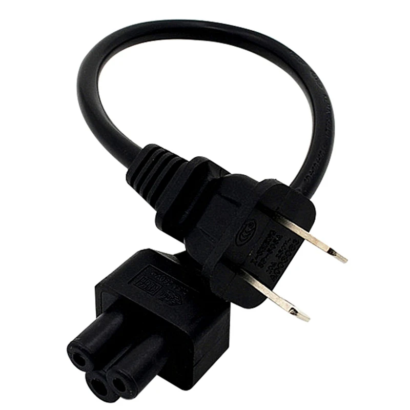 NEW-US 1-15P TO C5 Japan Nema Plug 1-15P 2Pin To IEC320 C5 Wire Power Extension Cable Cord Adapter(US Plug)