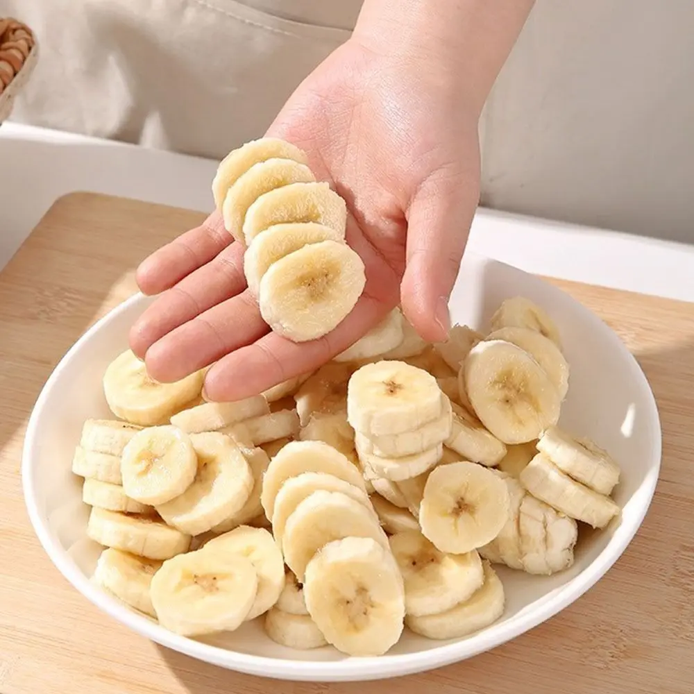 Portable Safe Banana Slicer Labor-saving Plastic Banana Cutter Slicer Manual .Easy to Clean Ham Sausage Cutter Cheese Gadgets