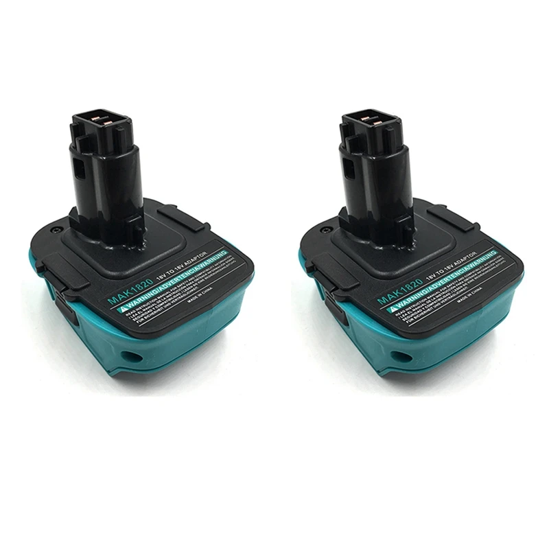 2X MAK1820 Adapter Converter For Makita 18V Li-Ion Battery BL1830 BL1860 For Dewalt DC9096 Ni-Cd Ni-Mh Battery Tools