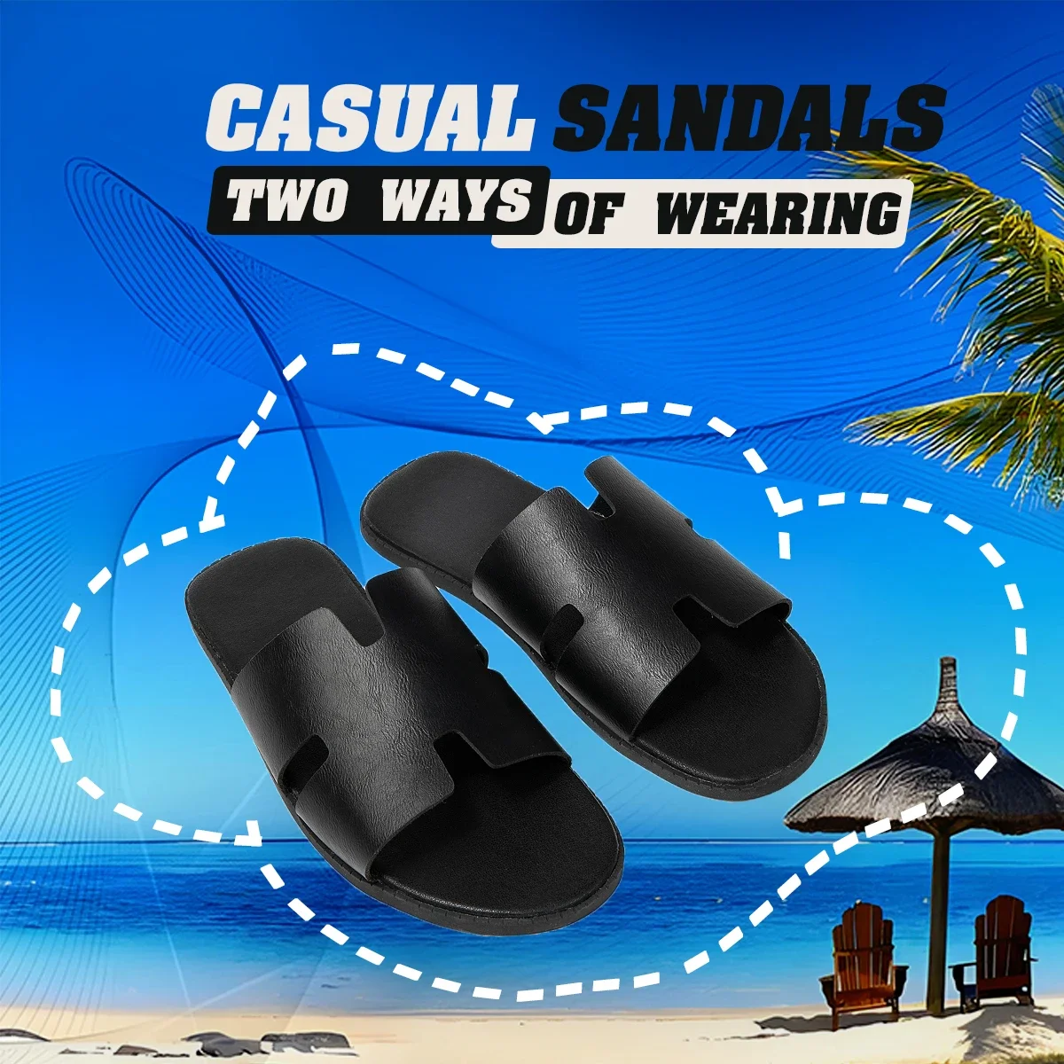 Neue Herren-Alltagsschuhe, Badezimmer- und Outdoor-Freizeitsandalen, rutschfest und verschleißfest, leichte, coole Herren-Slipper. – Detail 22