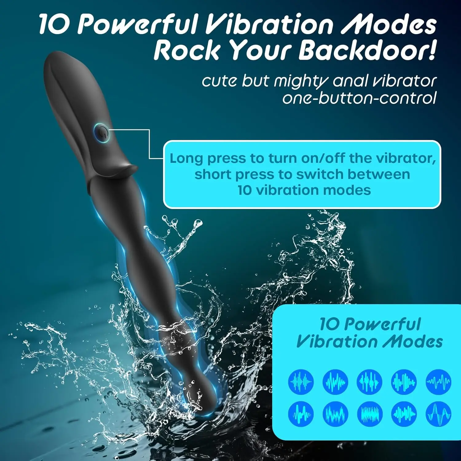 APP Vibrating Anal Beads Dual Motors G-Sport Clitoris Stimulator Butt Plugs  Silicone Plugs Dildo Sex toys For Men Women Adults - view 2