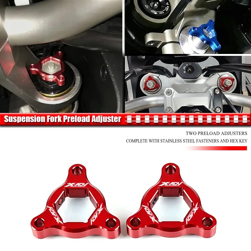 For X-ADV750 XADV 750 XADV750 X-ADV 750 2017-2024 2023 2022 2021 Motorcycle CNC Suspension 19mm Fork Preload Adjusters