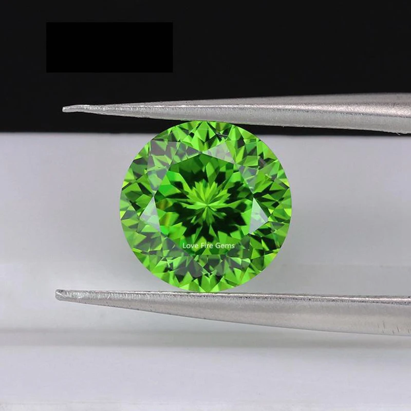 Brillante tsavorita verde esmeralda piedra preciosa corte redondo 11,0mm 5,0 Cts VVS cuentas de gemas para joyería