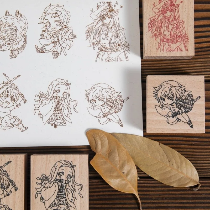

Infinity Castle Demon Sayer Rubber Stamps Set - Tanjiro, Nezuko, Shinobu, Zenitsu, Giyu for Card Making & Scrapbooking Supplies