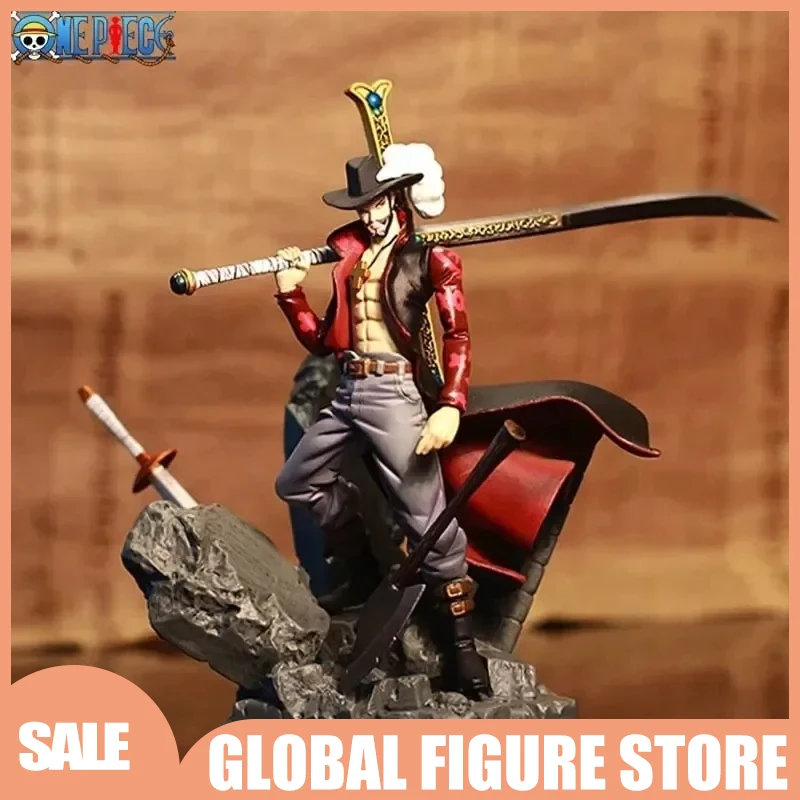 

17cm Anime Figure Summit War Battle Hawk Eye Mihawk Warlord Statue Kawaii PVC Model Collectible Birthday Gift Kids Adults Toys