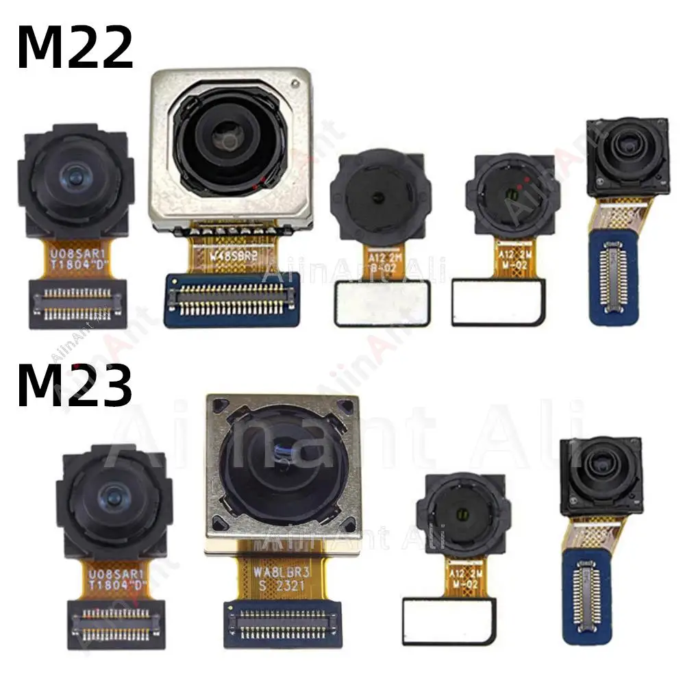 

AiinAnt Small Front Selfie Back Macro Depth Wide Main Rear Camera Flex Cable For Samsung Galaxy M22 M23 M225F M236B Phone Parts