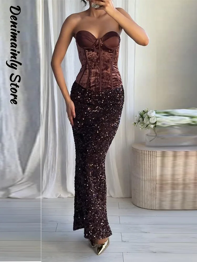 Sexy Lace Hollow Out Bandage Slim Waist Vest Women Strapless See Through Party Top 2025 Summer Lady Chic Street Vests image 6