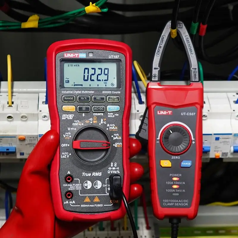 UNI-T UT-CS07 المشبك الاستشعار 1000A التيار المتناوب تيار مستمر كماشة القياس الحالية تستخدم ل UT117C UT196 UT139C UT197 UT197PV المتعدد