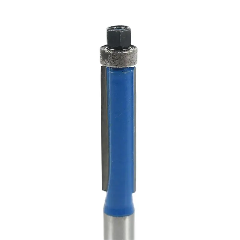 6Pcs 2.6 Inch Long 2 Edges Flush Trim Router Bit 1/4 Inch X 1/4 Inch For Carpenter-B51B