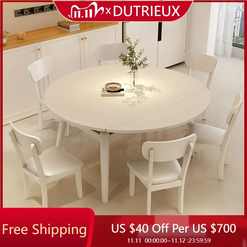 

Creative Unique Dining Table Organizer Study Event Luxury Kitchen Dining Table Nordic Round Mesas De Comedor Trendy Furniture