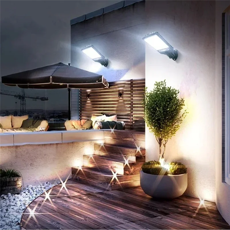 ABDJ-108 COB Sensor Street 3 Light Modes Outdoor Waterproof Security Solar Lamps Remote Control Light