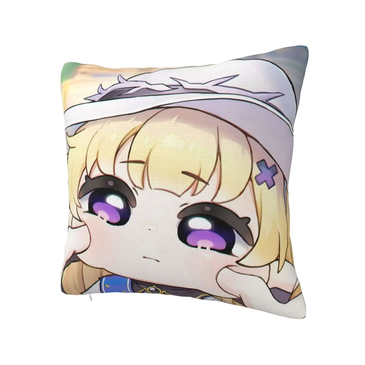 Cute Q Version Wuthering Waves Rinascita Phoebe Zani Pillow Cover Cover Kawaii Design Pillowcases For Sofa Car Home Decor