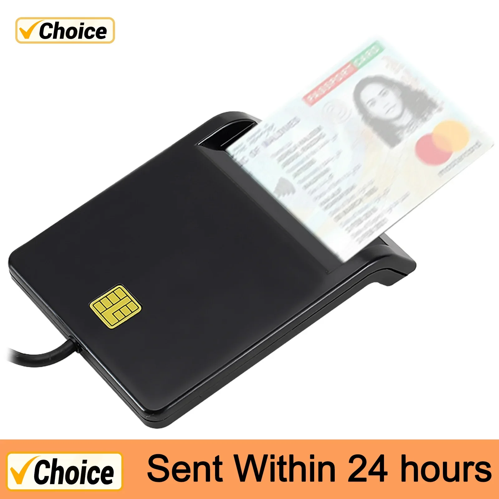 Portable USB 2.0 Smart Card Intelligent Card Reader DNIE ATM CAC IC ID Bank Card SIM Card Cloner Connector for Windows Linux