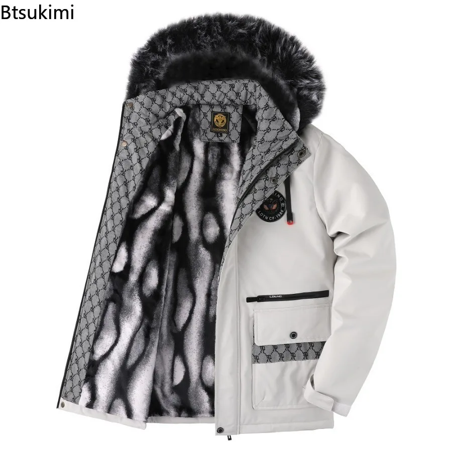 Winter Men Hooded Fur Collar Winter Coats Down Jackets High Quality Male Thicker Windproof  Warm Parkas Hombre Casual Jackets