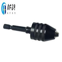 AF89-Drill Chuck Adapter-2Pcs Drill Chuck For Impact Driver,Drill Bit Adapter Keyless Chuck 1/4 Hex Shank (0.6-8Mm,0.3-3.6Mm)