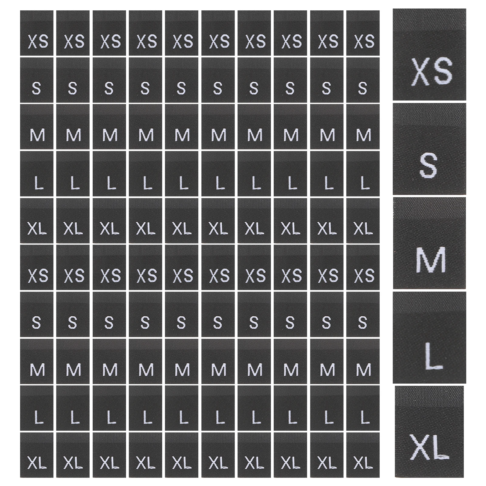 

500 Pcs Clothing Woven Label Tag Clothes Size Accessories Tags Polyester Fabric Sewing