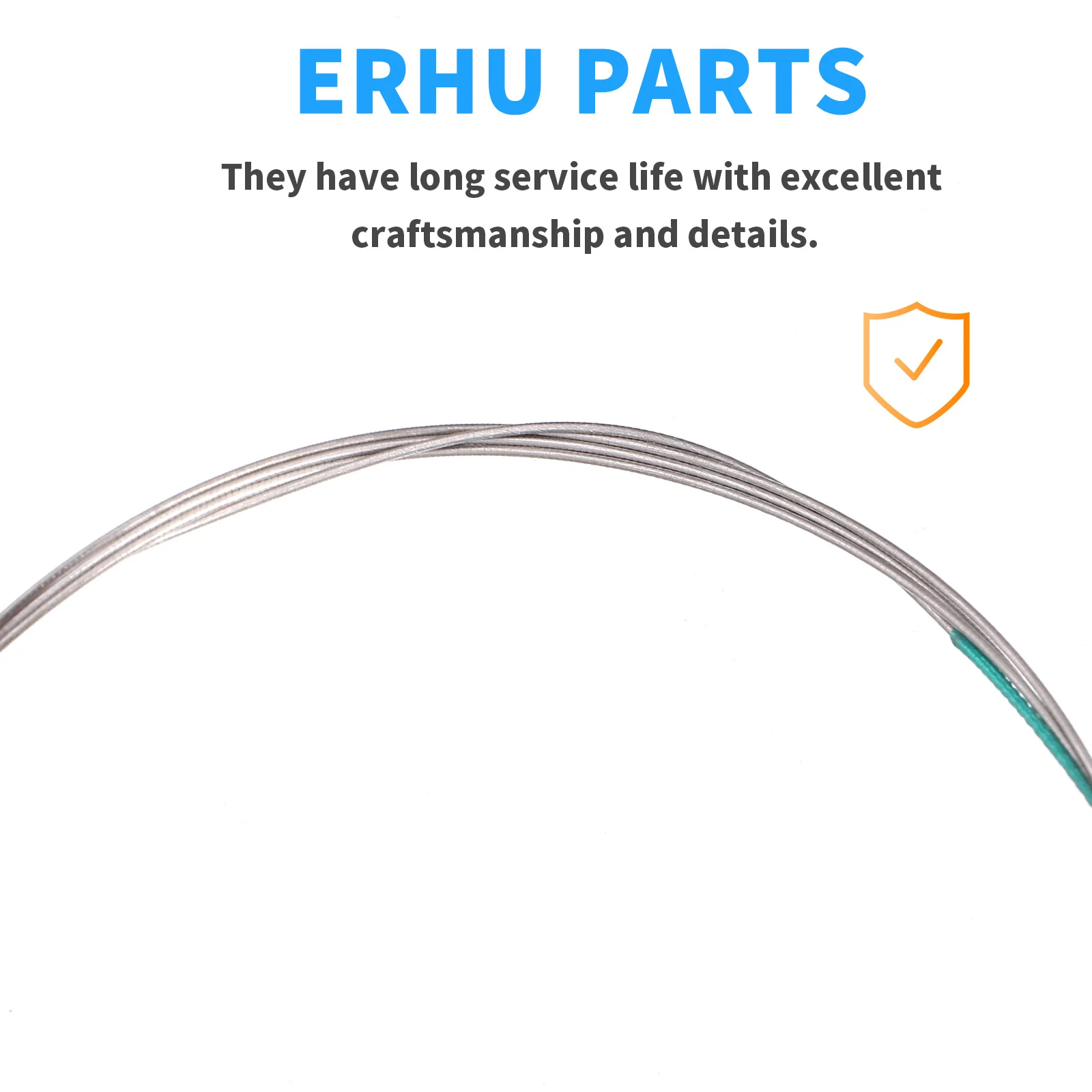 

2Pcs Erhu Changing Strings Kit Durable Metal Replacement Erhu Accessories Music Supplies Assorted Color Sustained Sound