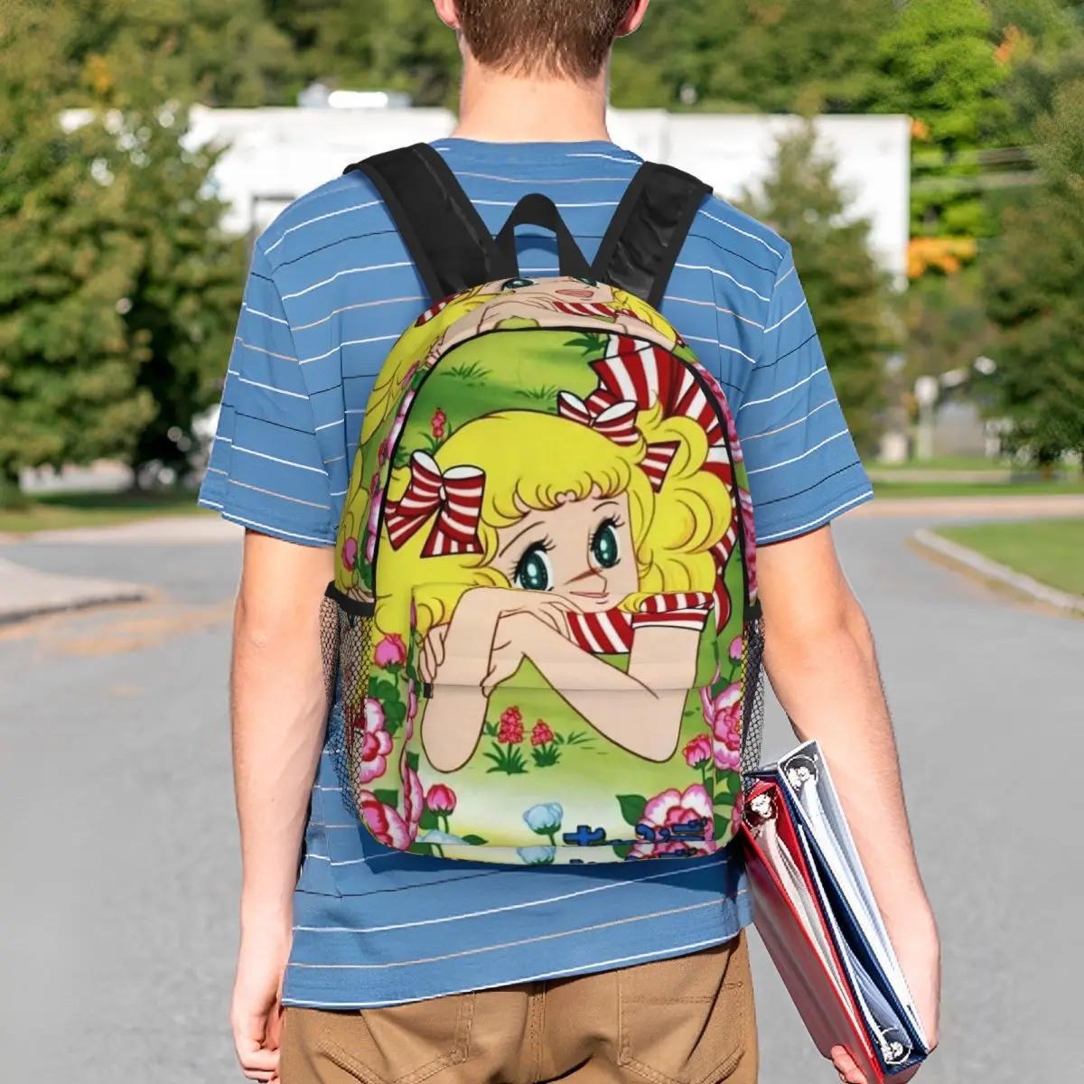 Candy Candy Anime Backpack Student Boys Girls BookBag Men Women School Bag Computer Shoulder Bags