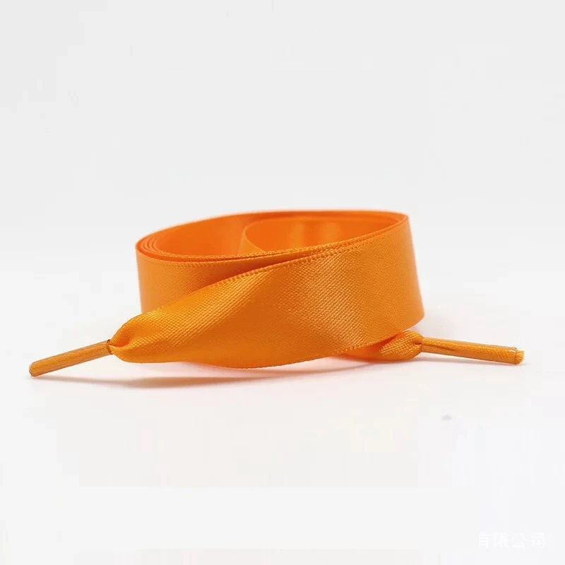 1 Paar Zijden Satijnen Schoenveters 2Cm Breedte Lint Platte Veters Vrouwen Laarzen Sneakers Schoenveter 22 Kleuren 80/100/120/140Cm Schoenaccessoires