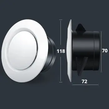 75/100/125/150mm odsávací digestoř ABS větrací otvor odsávací ventil mřížka kulatý difuzor potrubí větrací kryt objem vzduchu chladicí otvor 8 nejlepší prodej kryt větracího otvoru - №2