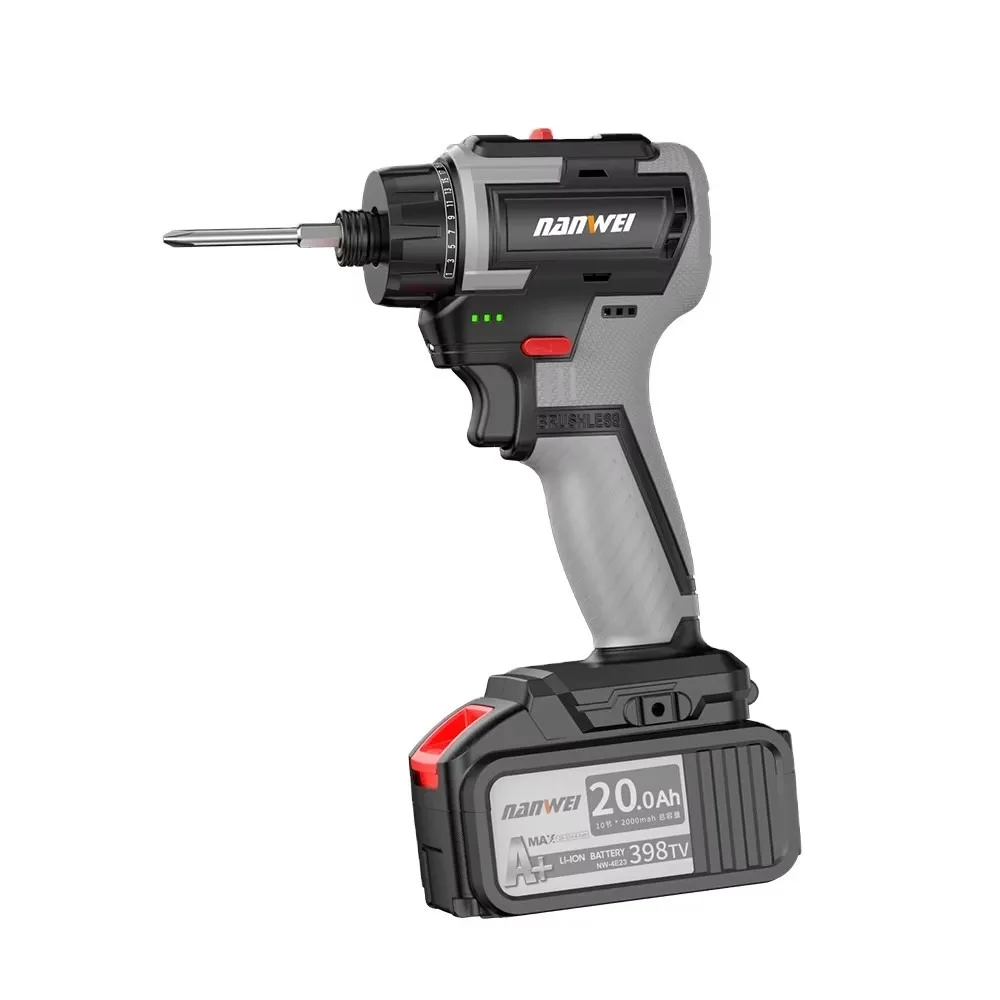 Cordless Electric Screwdriver 80N Brushless Motor Portable Power Drilling Machine Rechargeable Repair Tool for Home DIY