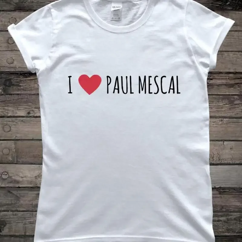

Забавная женская футболка I Love Paul Mescal