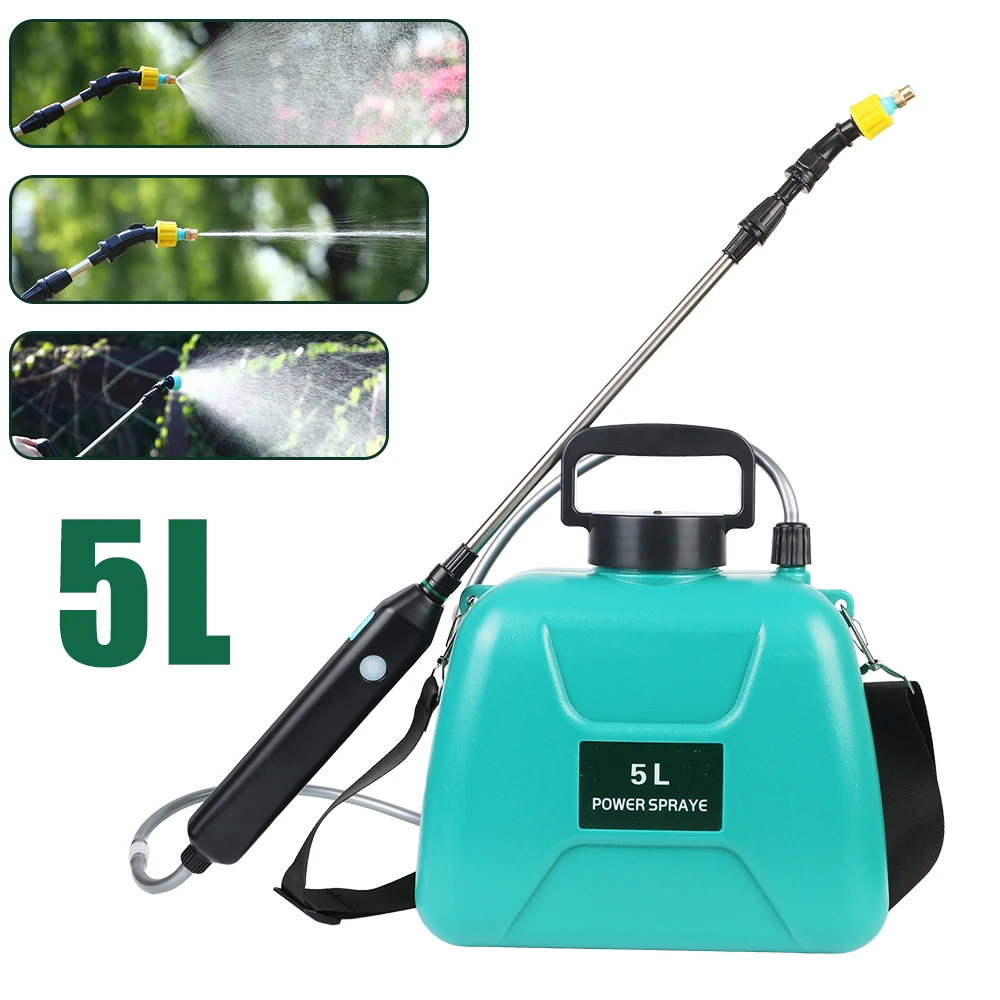 

USB Rechargeable Irrigation Tool Electric Sprayer Garden Plant Mister With Spray Gun 5L Watering Can Bottle Sprinkler Automatic