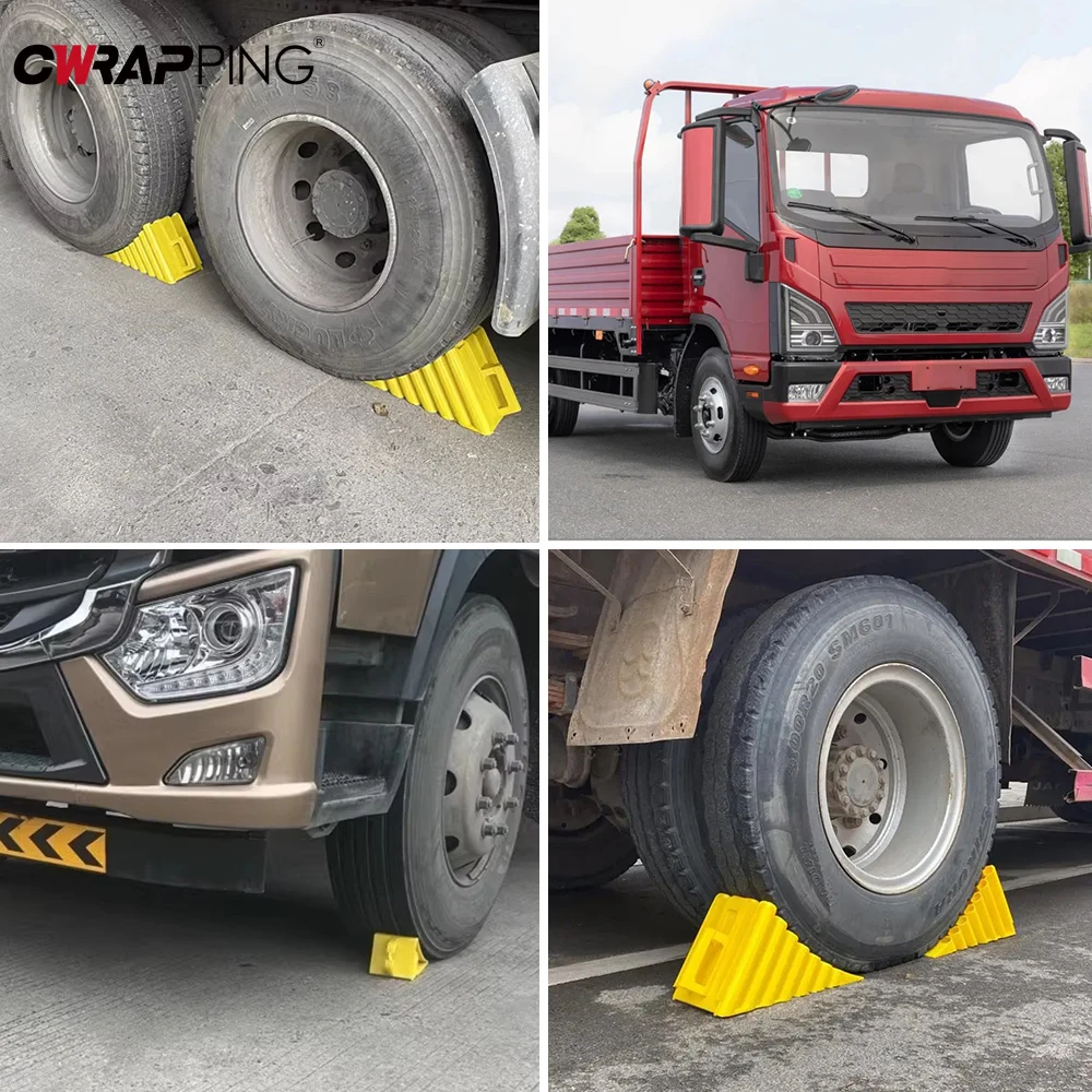 Car Wheel Driveway Ramps Anti-Slip Wheel Chock Portable Heavy Duty Threshold Ramp for Car Trailer Truck Motorcycle Accessories