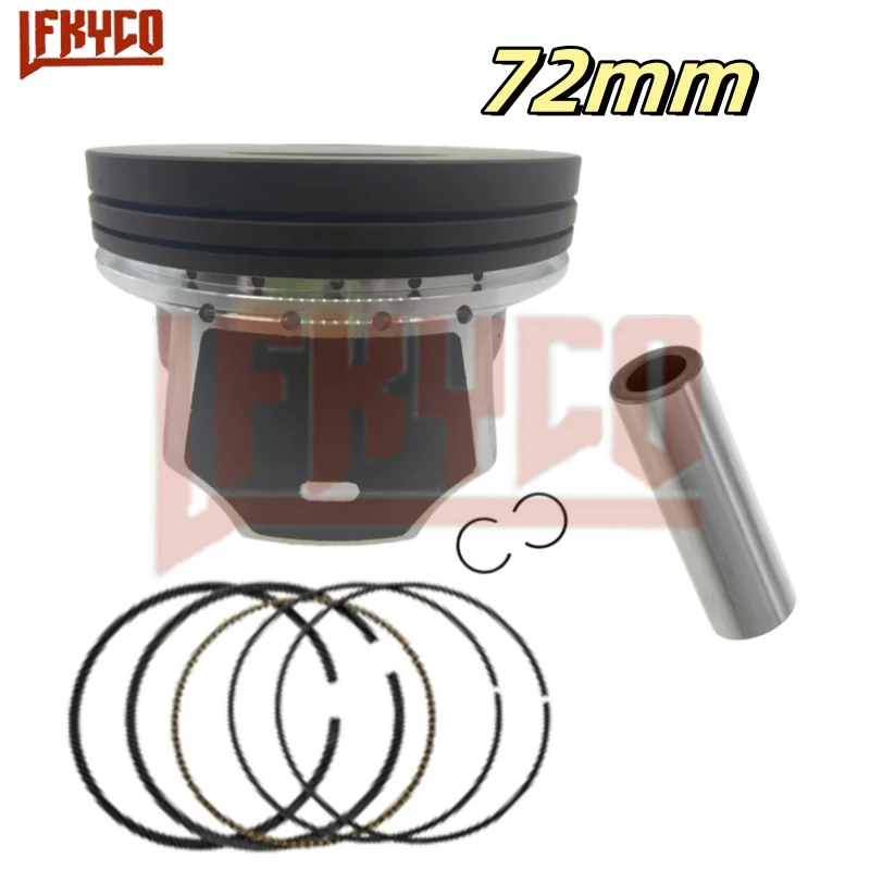 72mm Bore 250CC Motorcycle Engine Cylinder Kit for ZongShen RATO RT250 RBT250 RW172FMM Pin 16mm Motor Piston Equipment Accessory